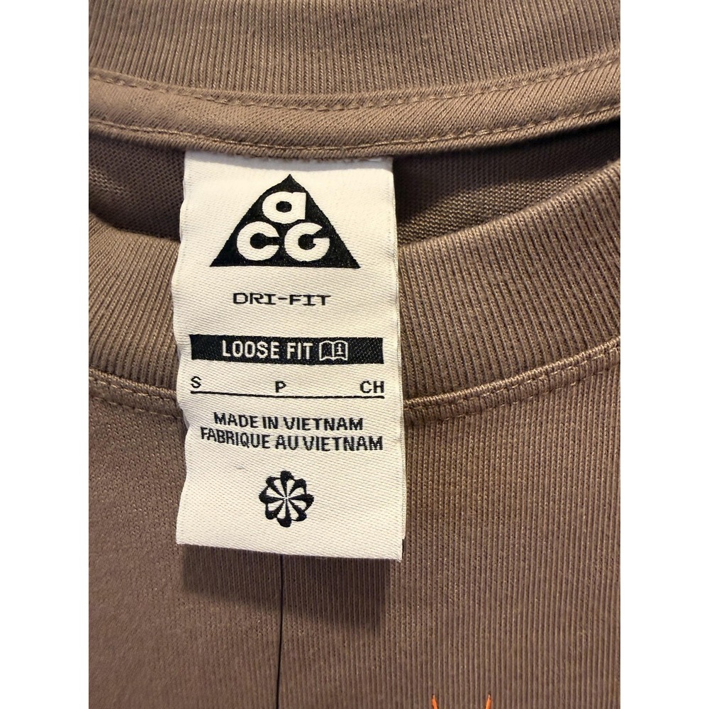 Nike ACG Shirt Womens Small Brown Dri-FIT Loose Fit Butterfly Tee HF9522-233 - Picture 6 of 16